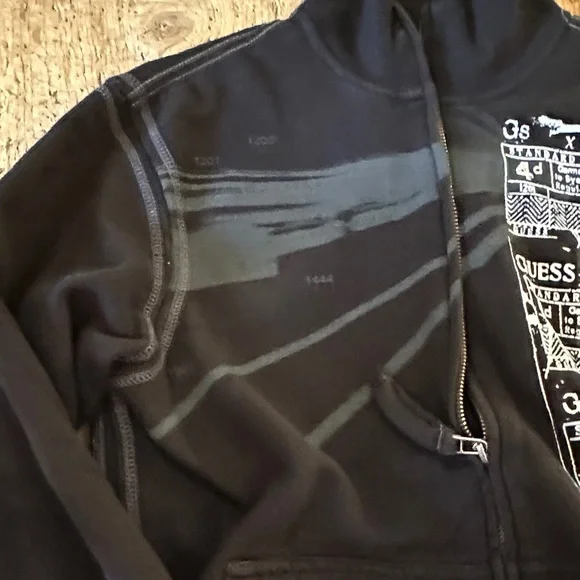 Guess Black Graphic Jacket.        F - Picture 8 of 9